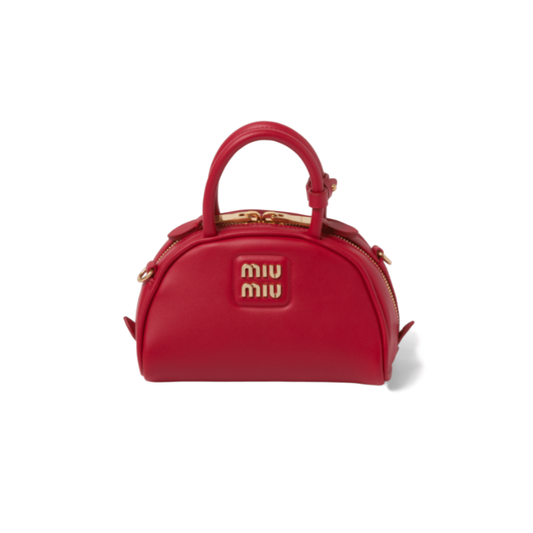 Miu Miu Top-Handle Bag In Leather With Gold-Tone Hardware Red 1