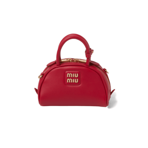 Miu Miu Top-Handle Bag In Leather With Gold-Tone Hardware Red
