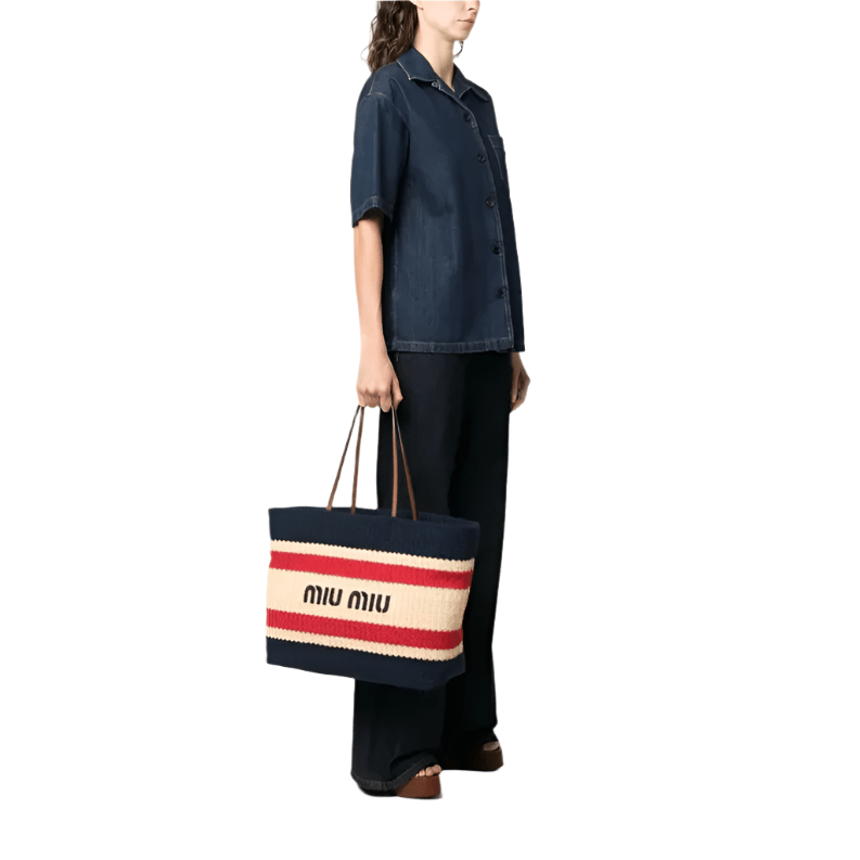 Miu Miu Logo-Print Tote Bag 2