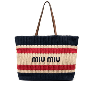 Miu Miu Logo-Print Tote Bag