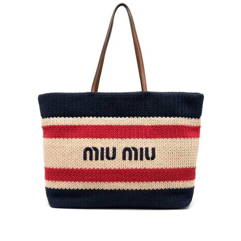 Miu Miu Logo-Print Tote Bag