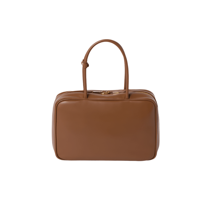 Miu Miu Leather Beau Bag Cognac 5