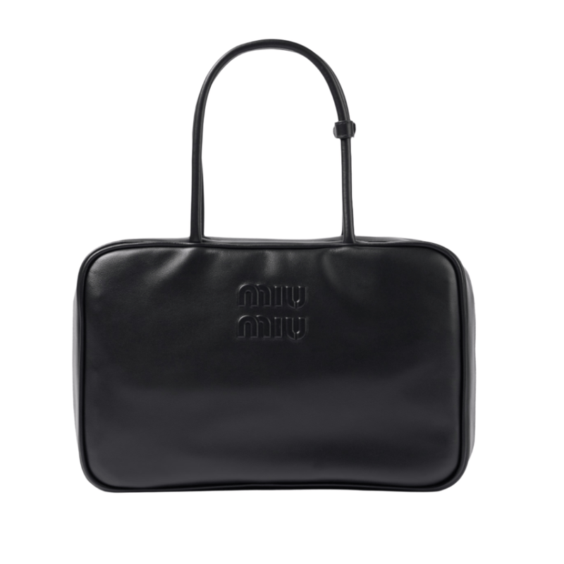 Miu Miu Leather Beau Large Black Bag