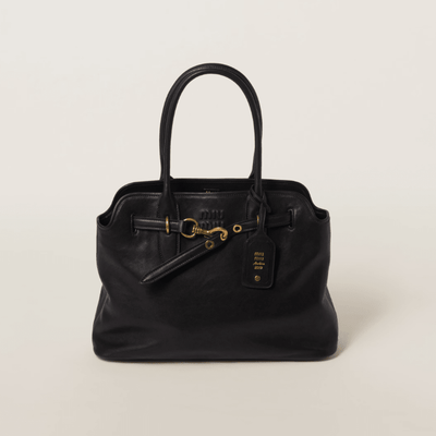 Miu Miu Medium Aventure Nappa Leather Black Bag - BEAUTY BAR