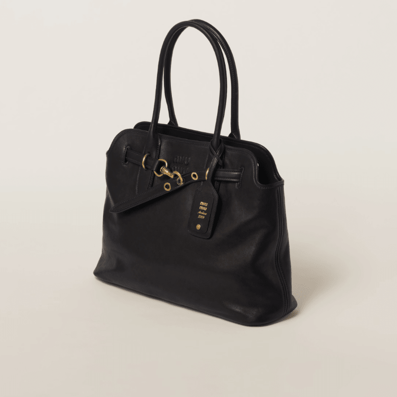 Miu Miu Medium Aventure Nappa Leather Black Bag 3