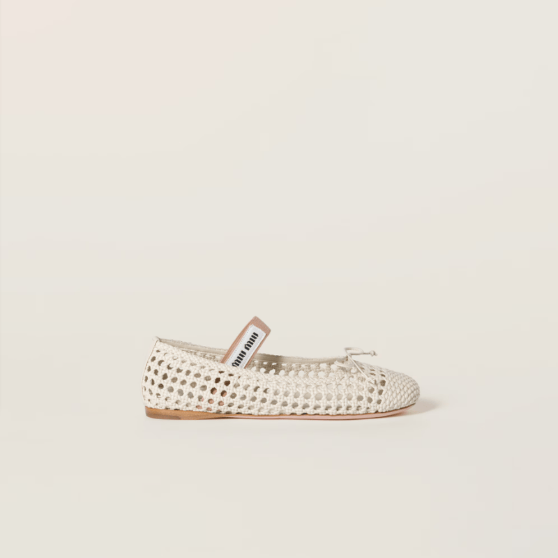 Miu Miu Mesh-Design Ballet Flats 4