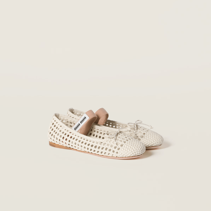 Miu Miu Mesh-Design Ballet Flats 1