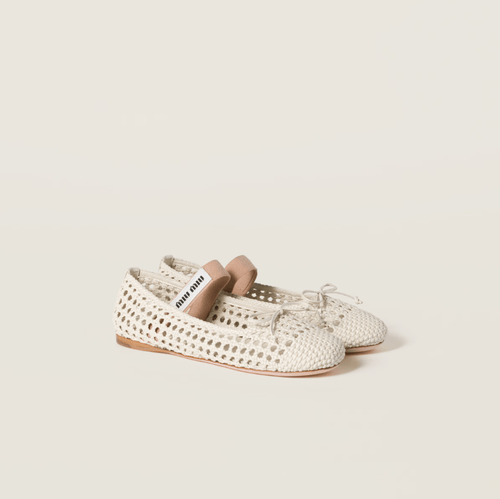 Miu Miu Mesh-Design Ballet Flats