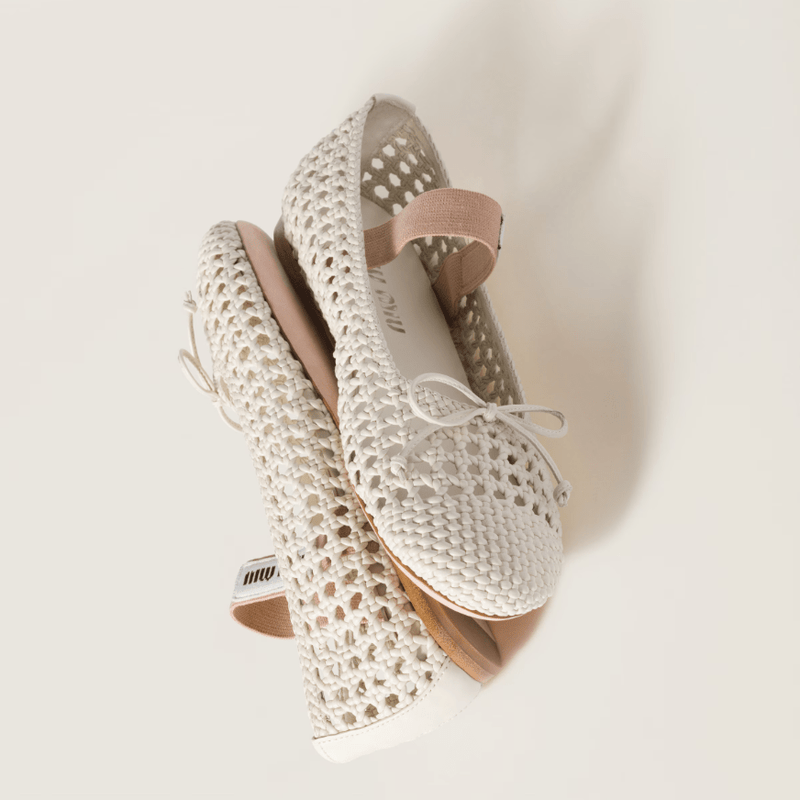 Miu Miu Mesh-Design Ballet Flats 2