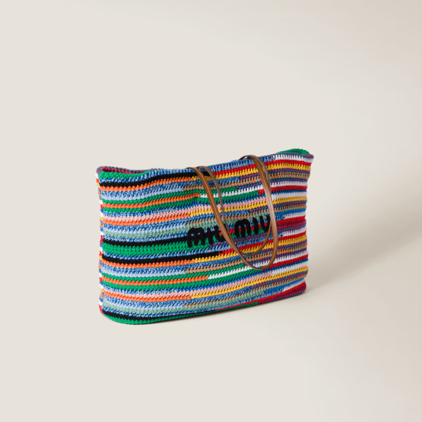 Miu Miu Multi Crochet Logo Tote Bag | Harrods 2