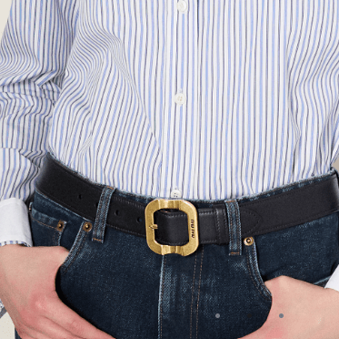 Miu Miu Nappa Leather Black Belt - BEAUTY BAR