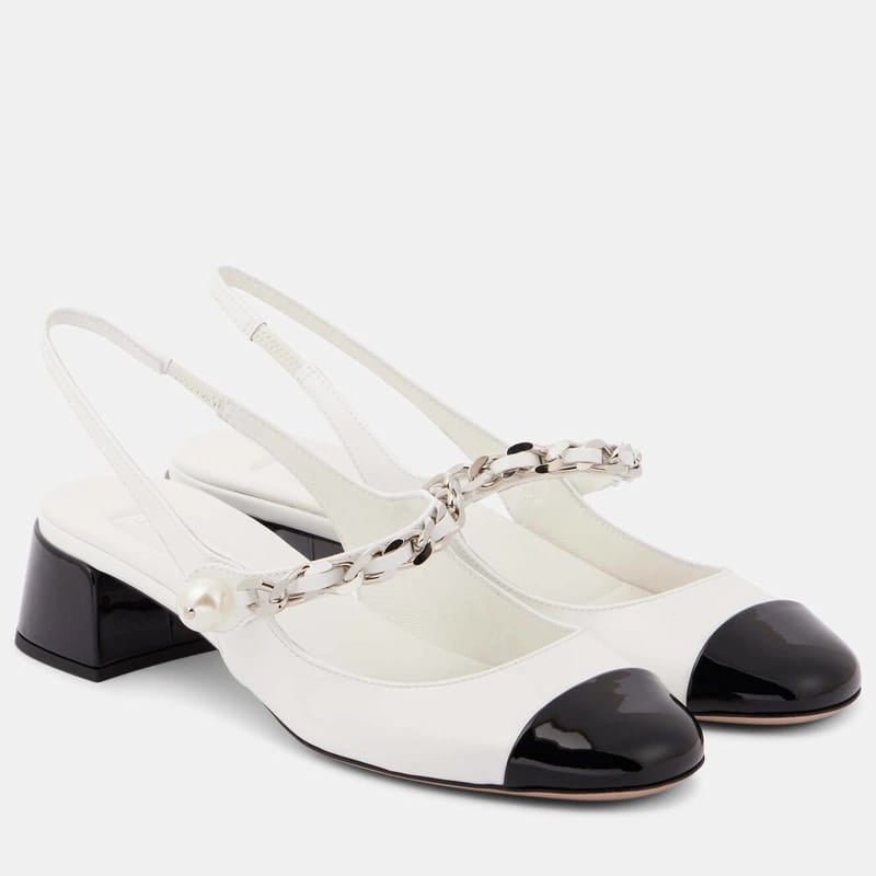Miu Miu Patent Leather Slingback Pumps 1
