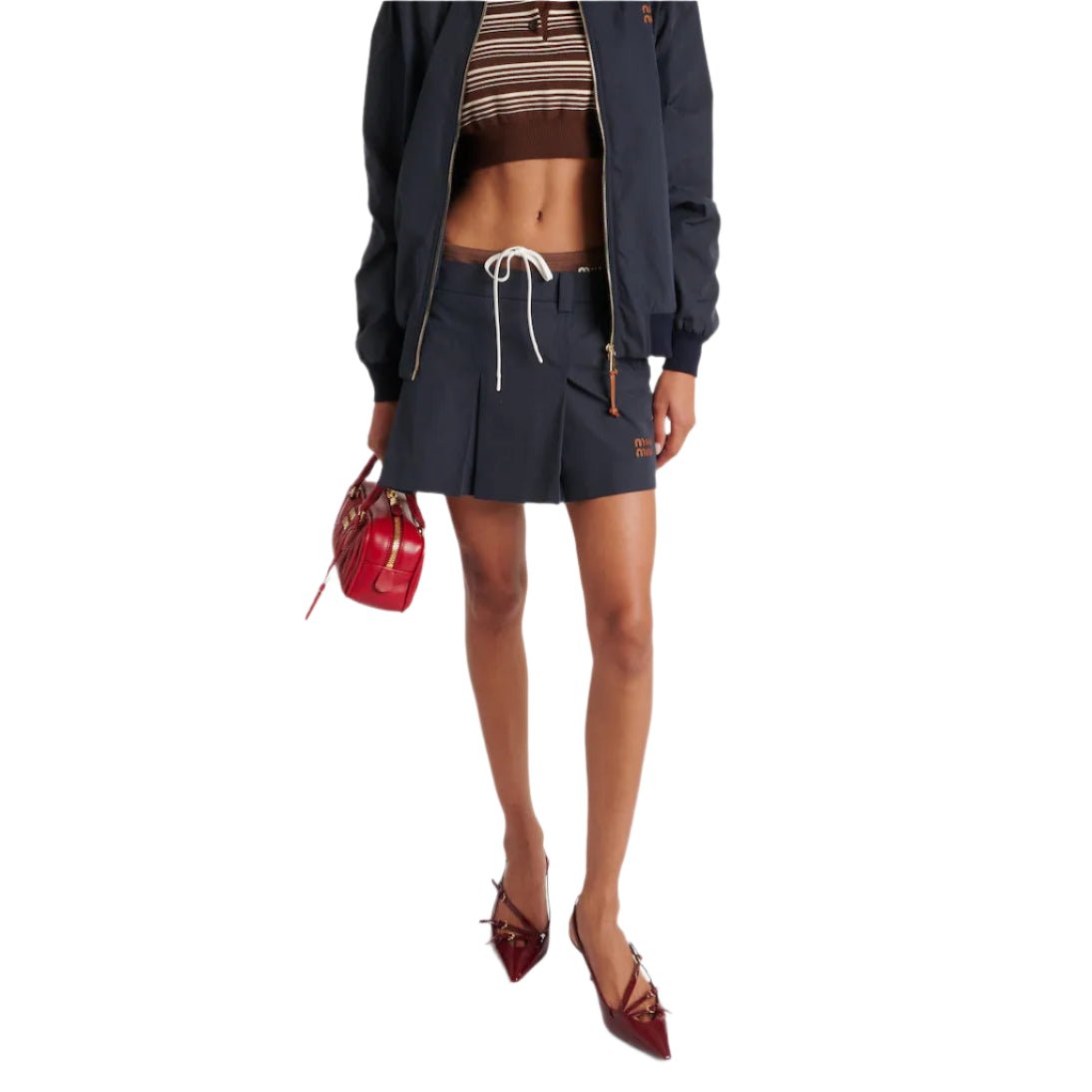 Miu Miu Patent Leather Slingback Pumps in Burgundy 6