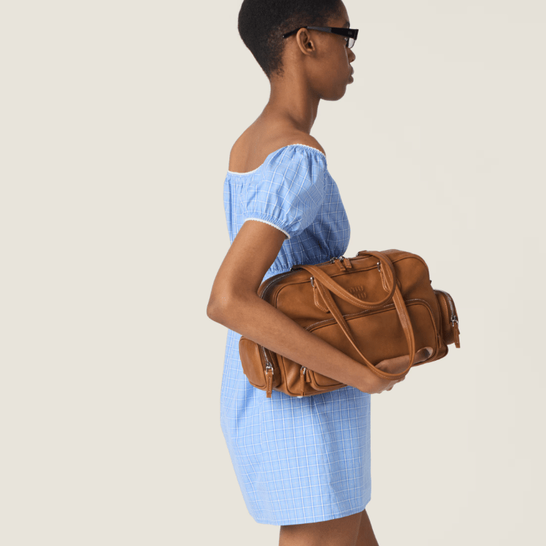Miu Miu Pocket Nappa Leather Top-Handle Bag 3