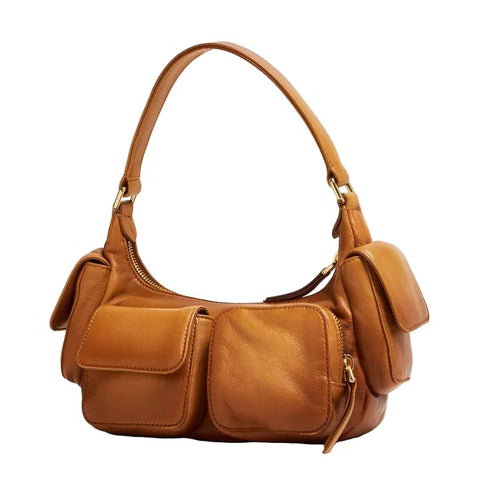 Miu Miu Pocket Shoulder Bag Brown - BEAUTY BAR
