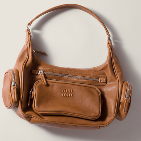 Miu Miu Pocket Shoulder Bag Brown - BEAUTY BAR