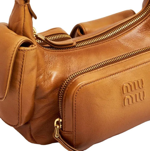 Miu Miu Pocket Shoulder Bag Brown - BEAUTY BAR