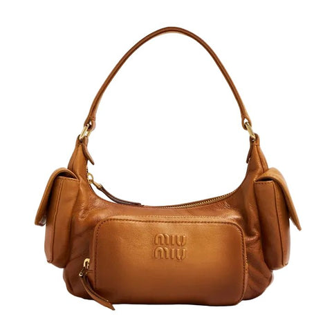 Miu Miu Pocket Shoulder Bag Brown - BEAUTY BAR