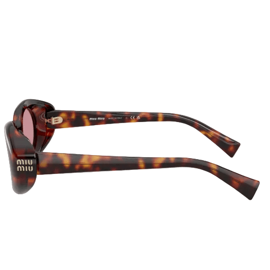 Miu Miu Regard Tortoiseshell-Effect Oval Sunglasses With Pink Lenses 3