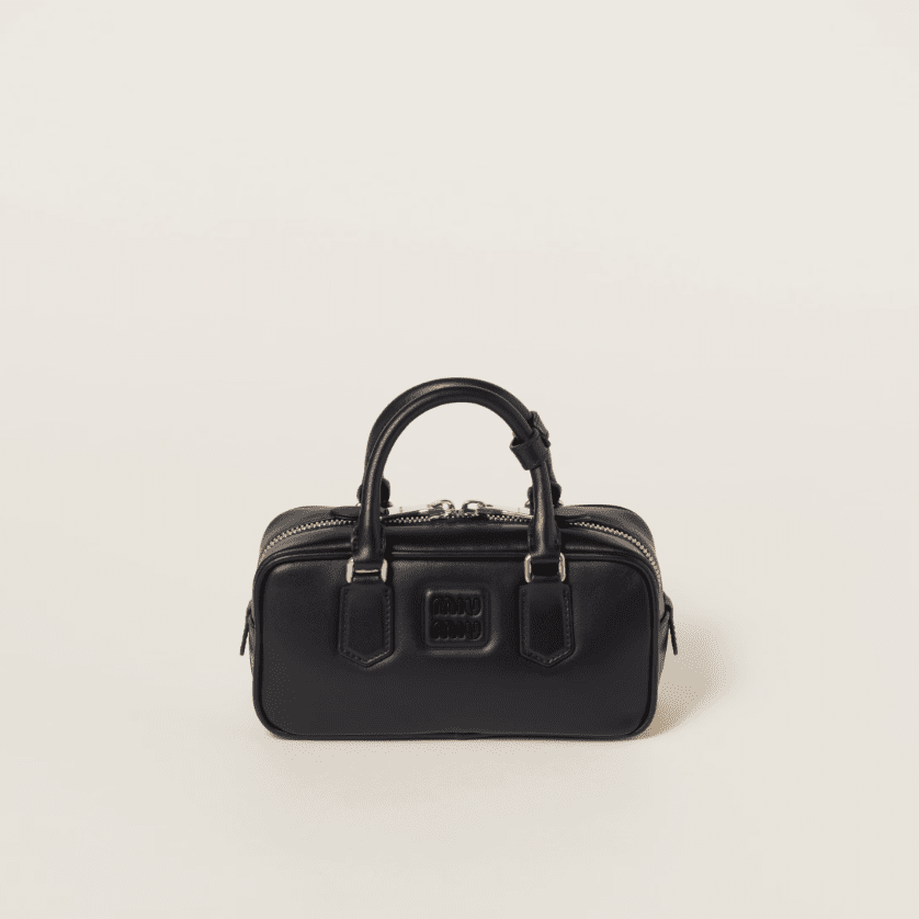 Miu Miu Regular Arcadie Leather Bag Black 1