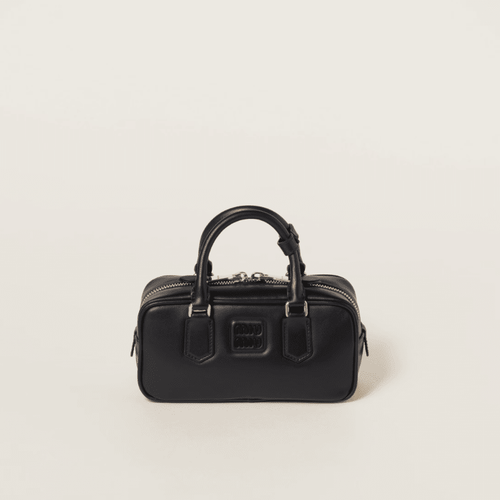Miu Miu Regular Arcadie Leather Bag Black