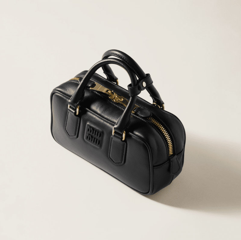 Miu Miu Regular Arcadie Leather Bag Black 3