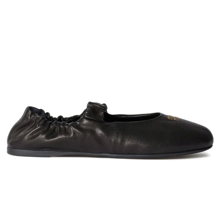 Miu Miu Ruches Nappa Leather Ballerinas 4