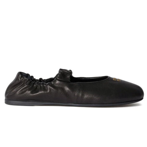 Miu Miu Ruches Nappa Leather Ballerinas - BEAUTY BAR