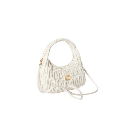 Miu Miu Small Miu Wander Off White Matelassé Bag - BEAUTY BAR