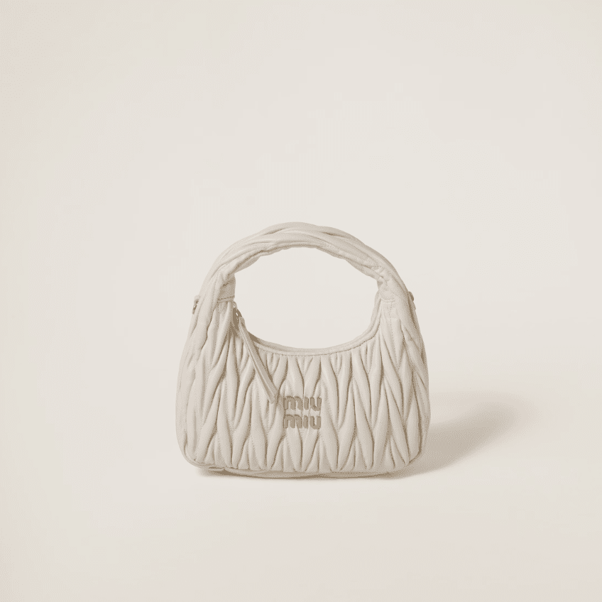 Miu Miu Small Wander Quilted Nappa Leather Hobo Bag 1