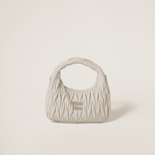 Miu Miu Small Wander Quilted Nappa Leather Hobo Bag