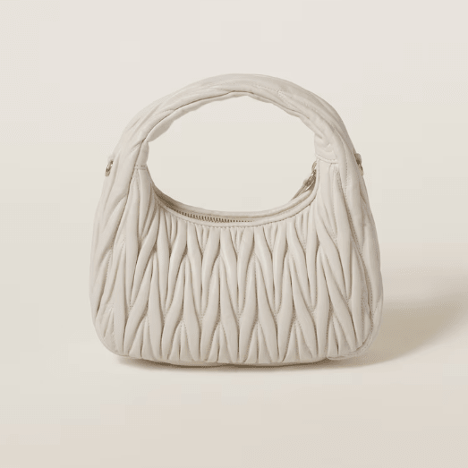 Miu Miu Small Wander Quilted Nappa Leather Hobo Bag 3