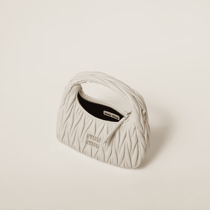 Miu Miu Small Wander Quilted Nappa Leather Hobo Bag 2