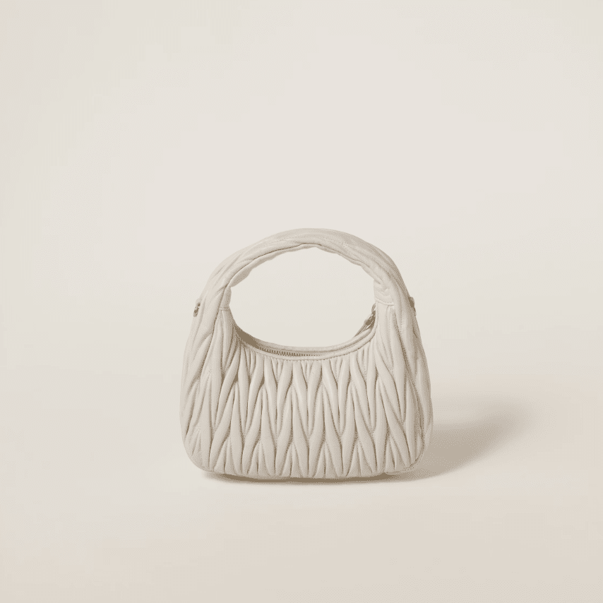 Miu Miu Small Wander Quilted Nappa Leather Hobo Bag 3