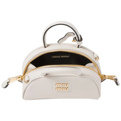 Miu Miu Vernice Branded Leather Top - Handle Bag - BEAUTY BAR