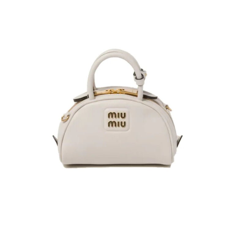 Miu Miu Vernice Branded Leather Top-Handle Bag 1