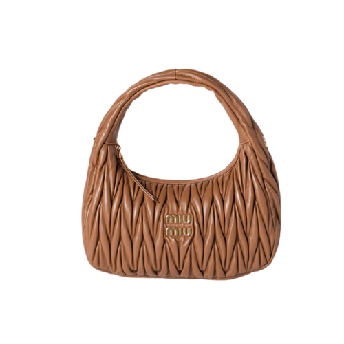 Miu Miu Wander Matelassé Nappa Leather Hobo Bag