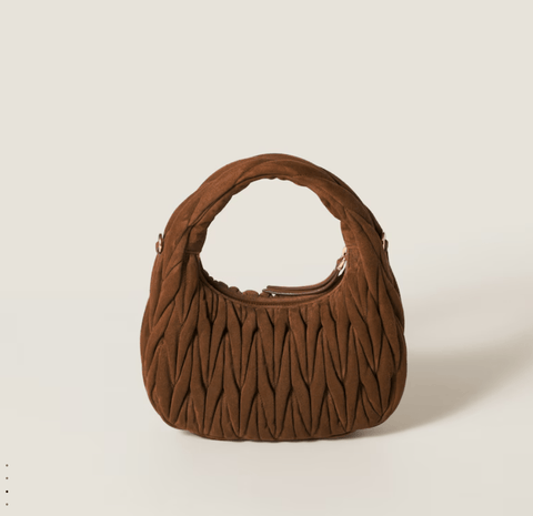 Miu Miu Wander Matelassé Suede Bag - BEAUTY BAR