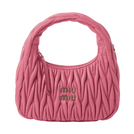 Miu Miu Wander Quilted Nappa Leather Hobo Bag