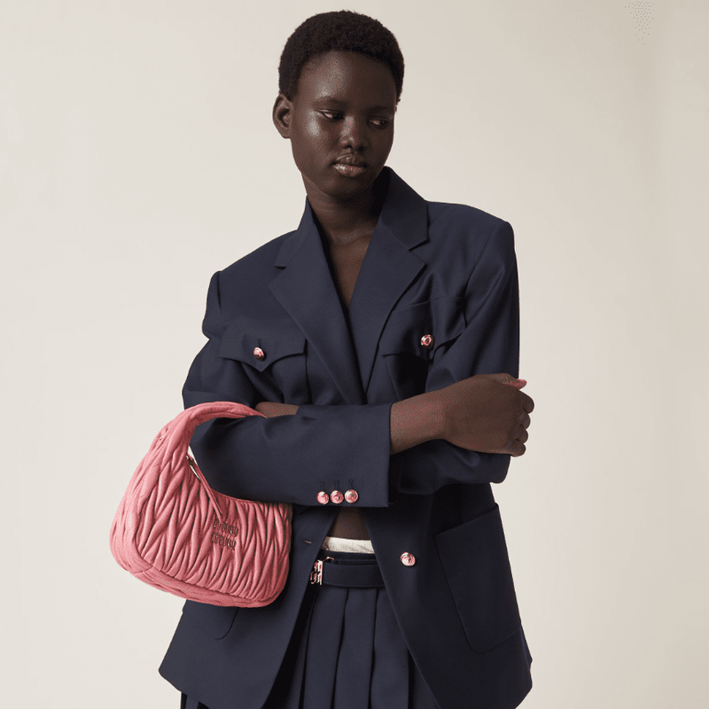 Miu Miu Wander Quilted Nappa Leather Hobo Bag 4