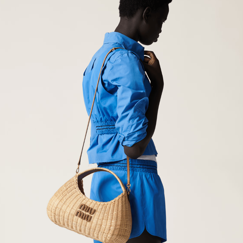 Miu Miu Wander Wicker Handbag 5