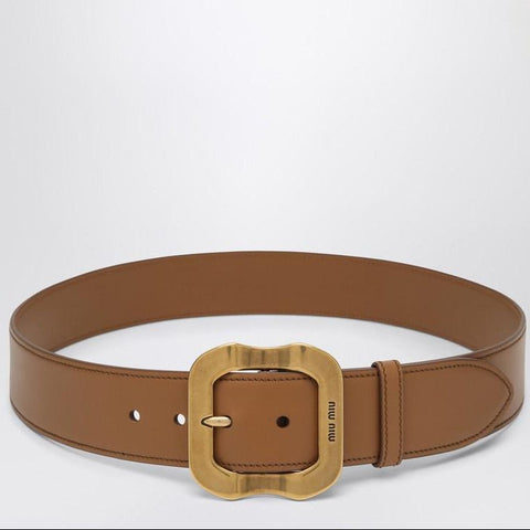 Miu Miu Women’s Caramel Leather Belt - BEAUTY BAR