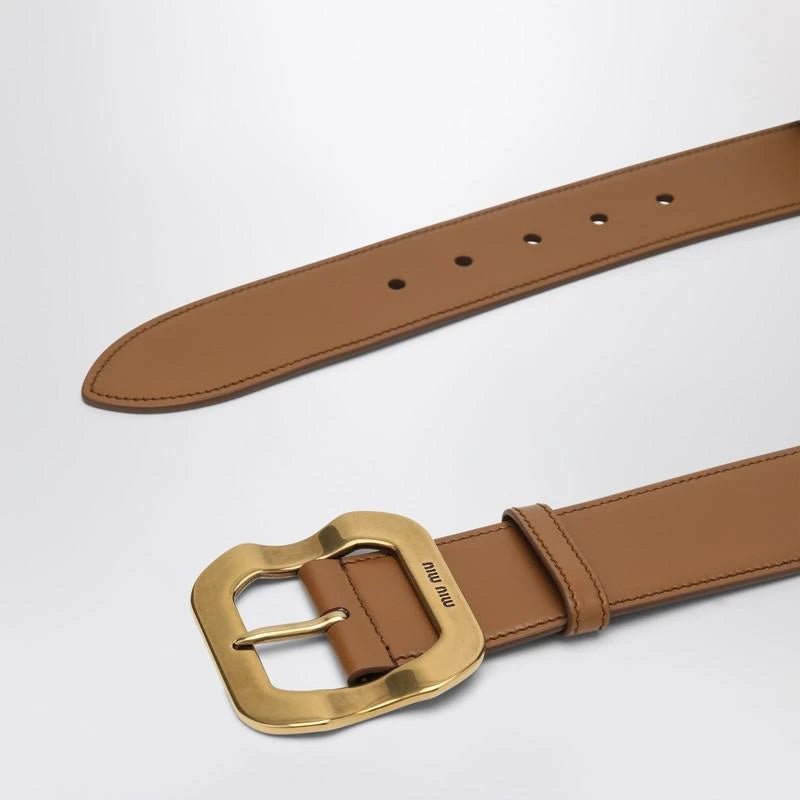 Miu Miu Women’s Caramel Leather Belt 3