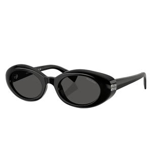 Miu Miu Women's Chunky Oval Sunglasses in Black