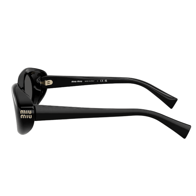 Miu Miu Women's Chunky Oval Sunglasses in Black 3