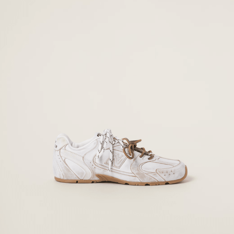 New Balance X Miu Miu 530 SL Leather Sneakers White 2