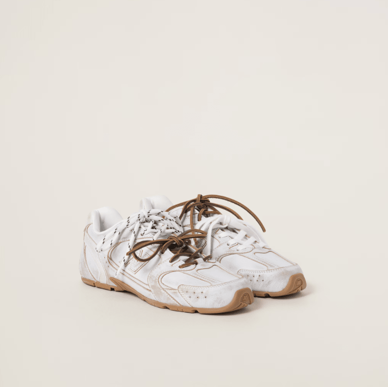 New Balance X Miu Miu 530 SL Leather Sneakers White 1