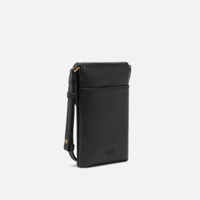 Pinko Leather Smartphone Case With Shoulder Strap And Logo 2
