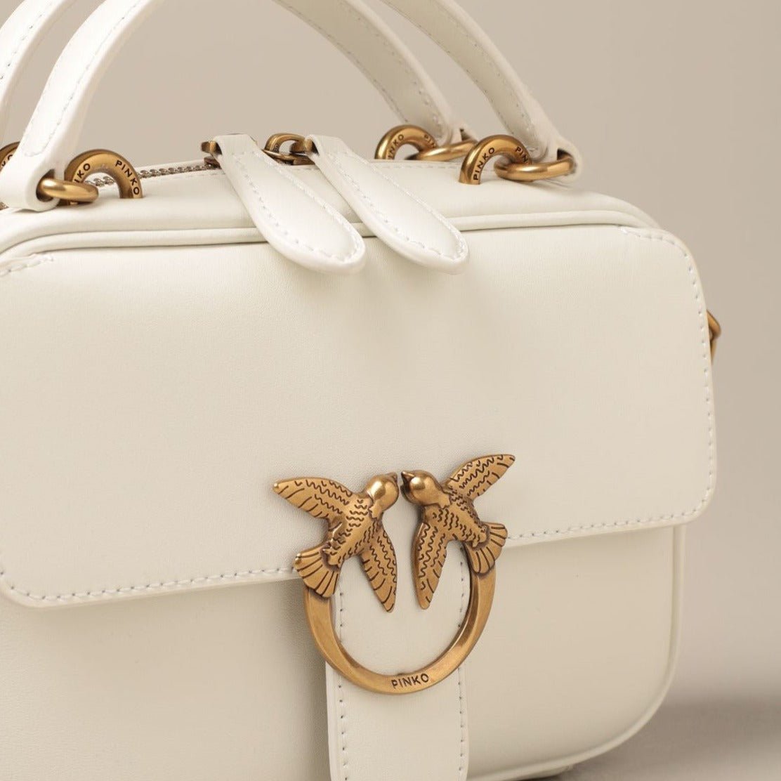 Pinko Love Mini Square Simply White Bag 2