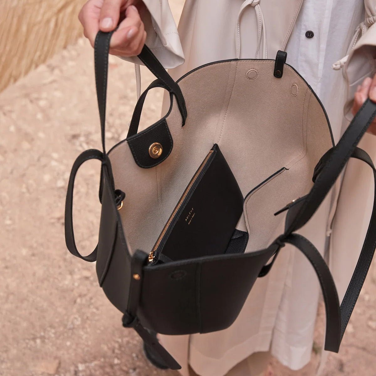 Polène Cyme Mini Edition Textured Black 5